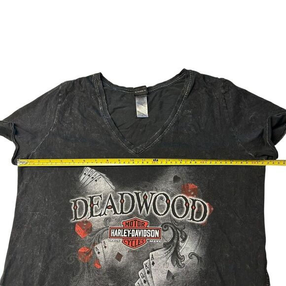 Vintage Harley Davidson Women’s XL Deadwood South Dakota Graphic Tee Distressed - Picture 6 of 6